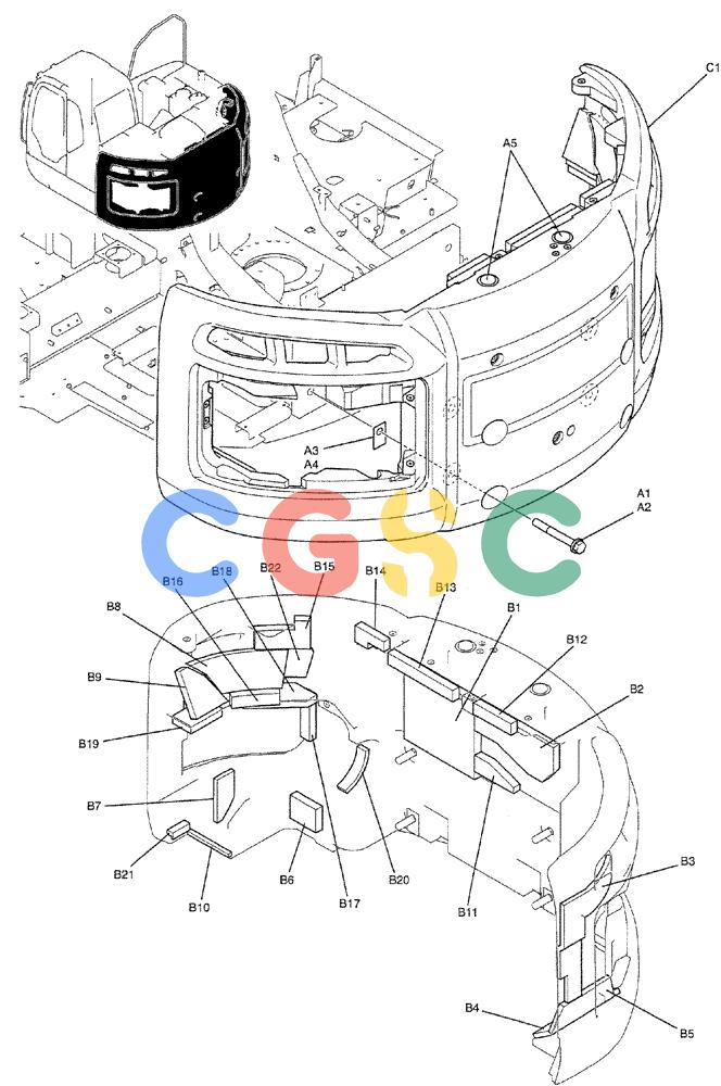 纽荷兰零件查询(E235BSRNLC) - CRAWLER EXCAVATOR ASN YU05-02001 (01-002) - COUNTERWEIGHT INSTAL New Holland Constructuion