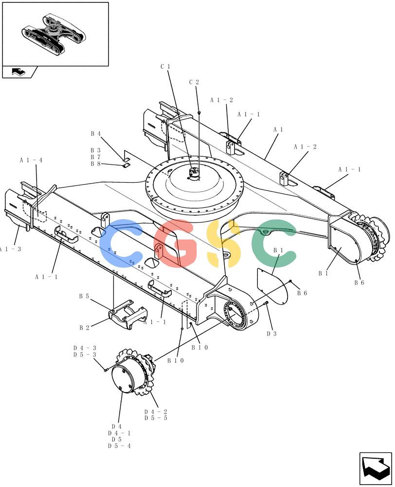 纽荷兰零件查询(E235BSR) - CRAWLER EXCAVATOR (5/07-) (3.000[04]) - LOWER FRAME New Holland Constructuion