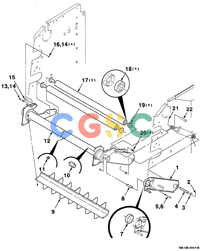 凯斯零件查询(RS561) - CASE IH ROUND BALER (1/99-12/00) (06-016) - BELT TENSIONING ROLLER ASSEMBLY (S.N. CFH0156001 THRU CFH0156399) Case Agriculture