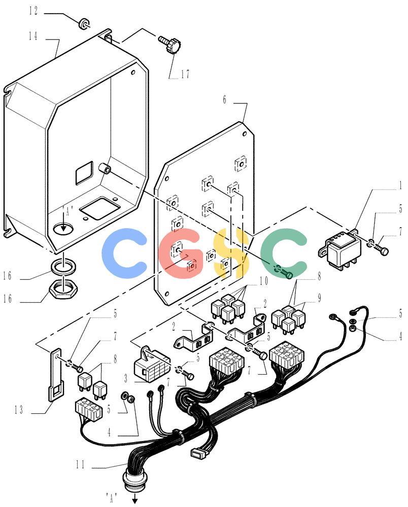 纽荷兰零件查询(DC150LT) - CRAWLER DOZER (6/00-) (6.711[03]) - ELECTRICAL SYSTEM - ELECTRIC WIRING New Holland Constructuion