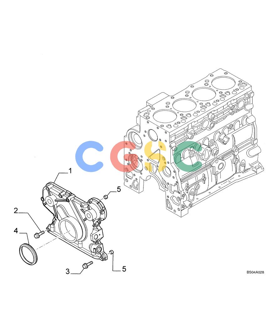 纽荷兰零件查询(D95B) - CRAWLER DOZER TIER 3 (3/08-) (02-32) - FRONT GEAR COVER New Holland Constructuion
