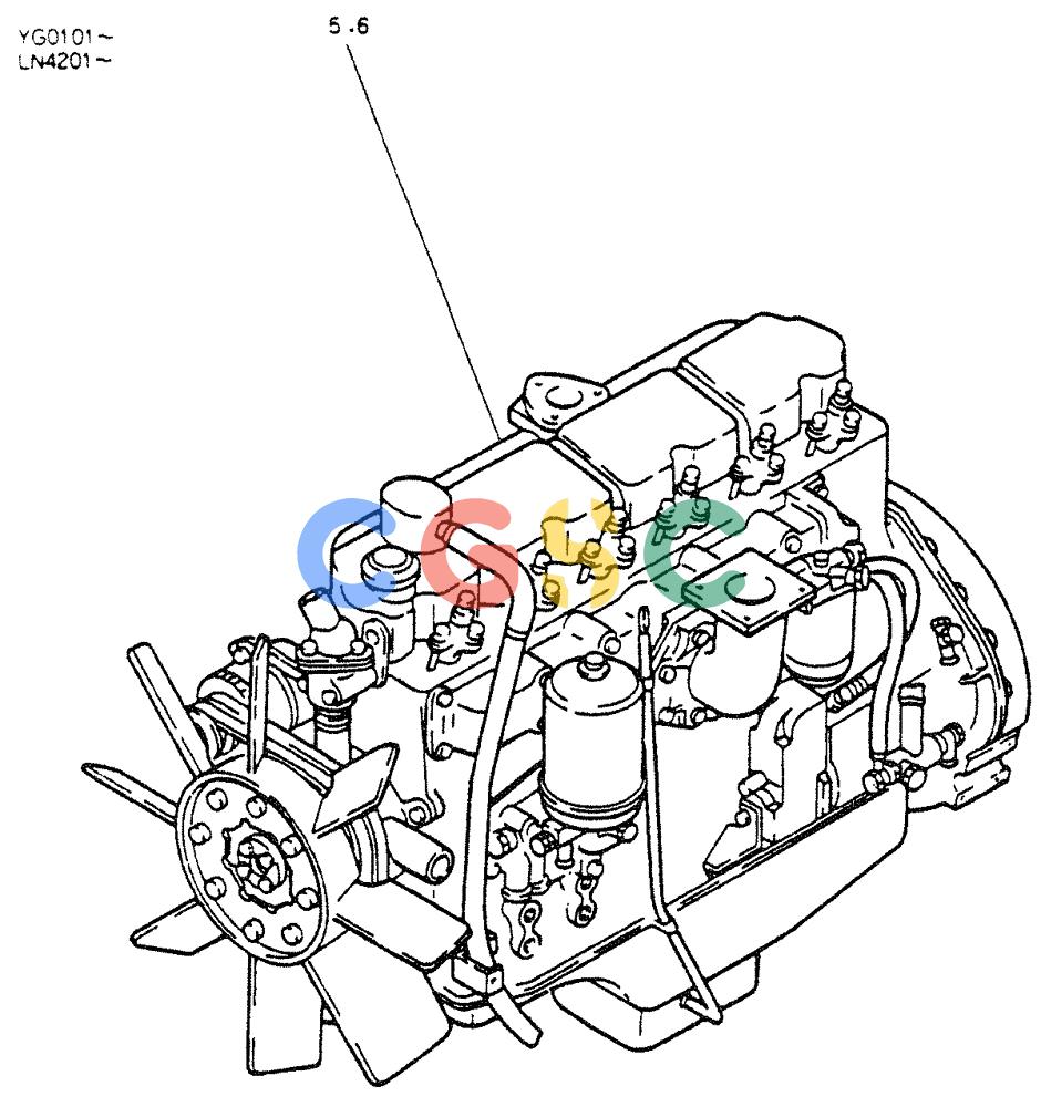 神钢零件查询(K907CLC) - EXCAVATOR BTW YG0101 - YG0500 (1/85-12/03) (10-001) - REWORK-POWER PLANT Kobelco