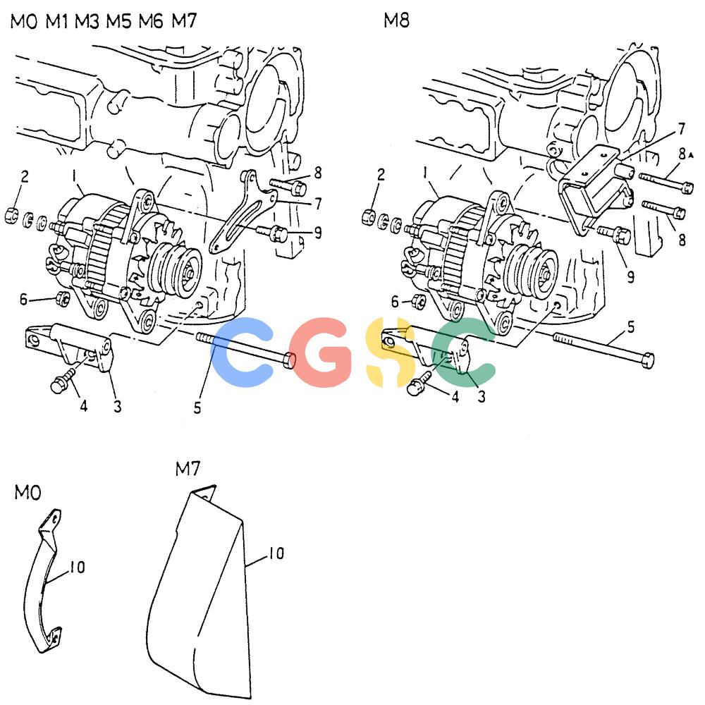 神钢零件查询(6D15) - MITSUBISHI DIESEL ENGINES - K907D & K907LC EXCAVATORS (1/86-12/06) (04-006) - ALTERNATOR GENERAL Kobelco
