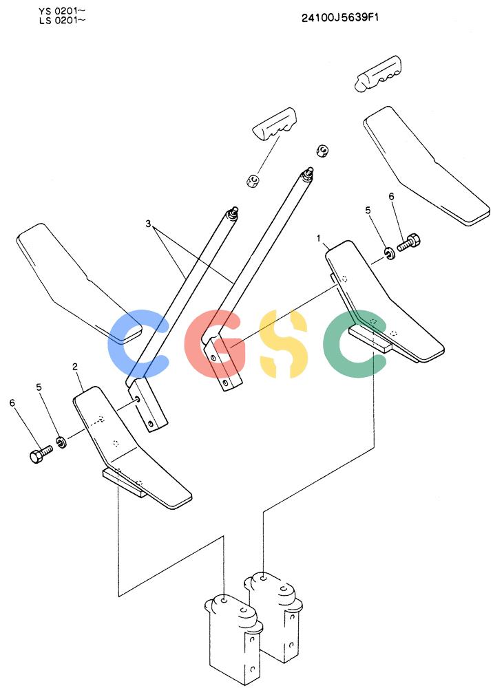 神钢零件查询(K916LC) - MARK II EXCAVTOR ASN YS0201 (1/89-12/03) (03-008 ) - LEVER ASSY CONTROL Kobelco