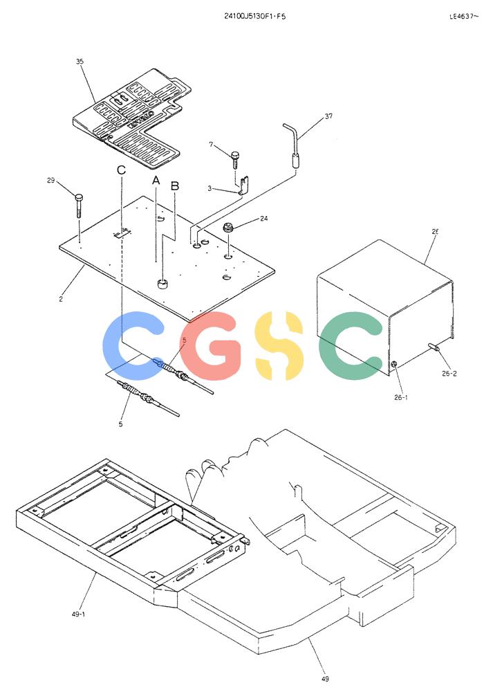 神钢零件查询(K903B) - EXCAVATOR ASN LE3401 (1/85-12/03) (03-013[02]) - CONTROL ASSY (FOR EXPORT) P/N 24100J5130F1 Kobelco