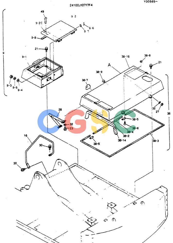 神钢零件查询(MD200BLC) - EXCAVATOR ASN YQ0565 (1/80-12/06) (02-006[02]) - GUARD ASSY Kobelco
