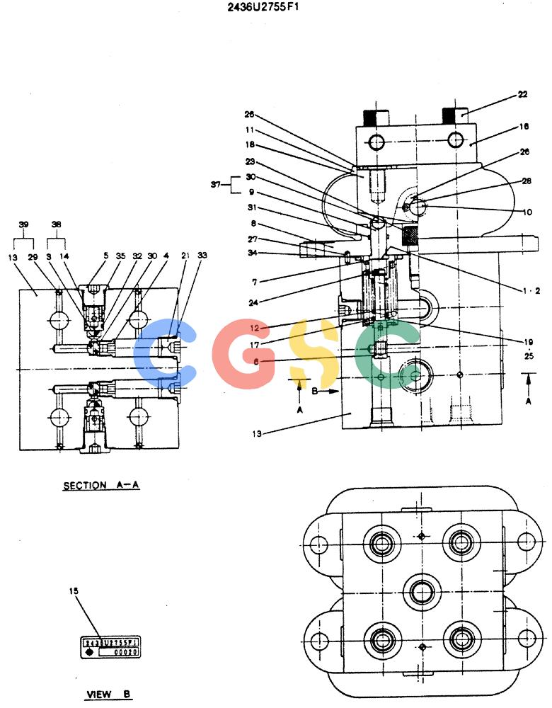 神钢零件查询(MD140C) - EXCAVATOR ASN YPU00501 (1/80-12/06) (12-028) - VALVE ASSY, PILOT Kobelco