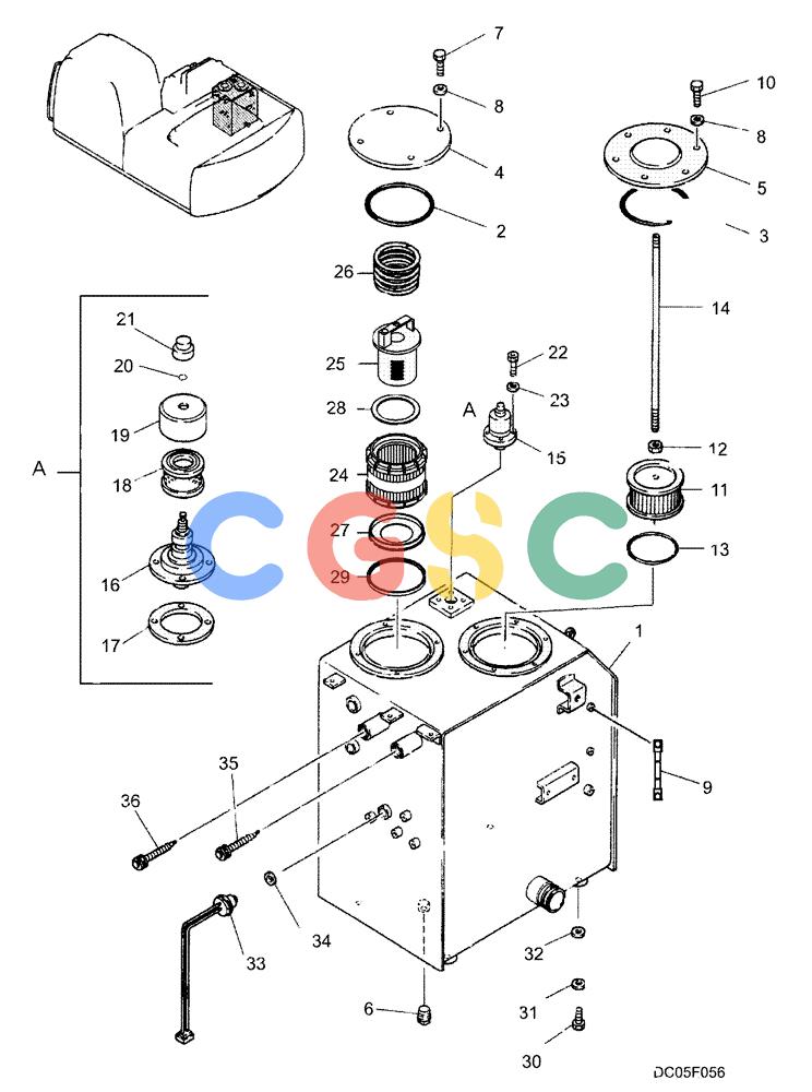 纽荷兰零件查询(E160) - CRAWLER EXCAVATOR (N.A.) (1/06-) (08 -01[01]) - HYDRAULIC TANK ASSY (YM33H00019F6) New Holland Constructuion