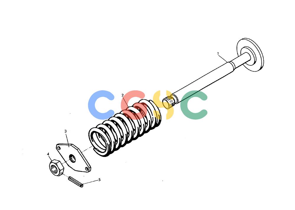 纽荷兰零件查询(EC160) - CRAWLER EXCAVATOR (4/99-) (06.170[001]) - SPRING GUIDE WHEEL (S/N 716001-UP) New Holland Constructuion