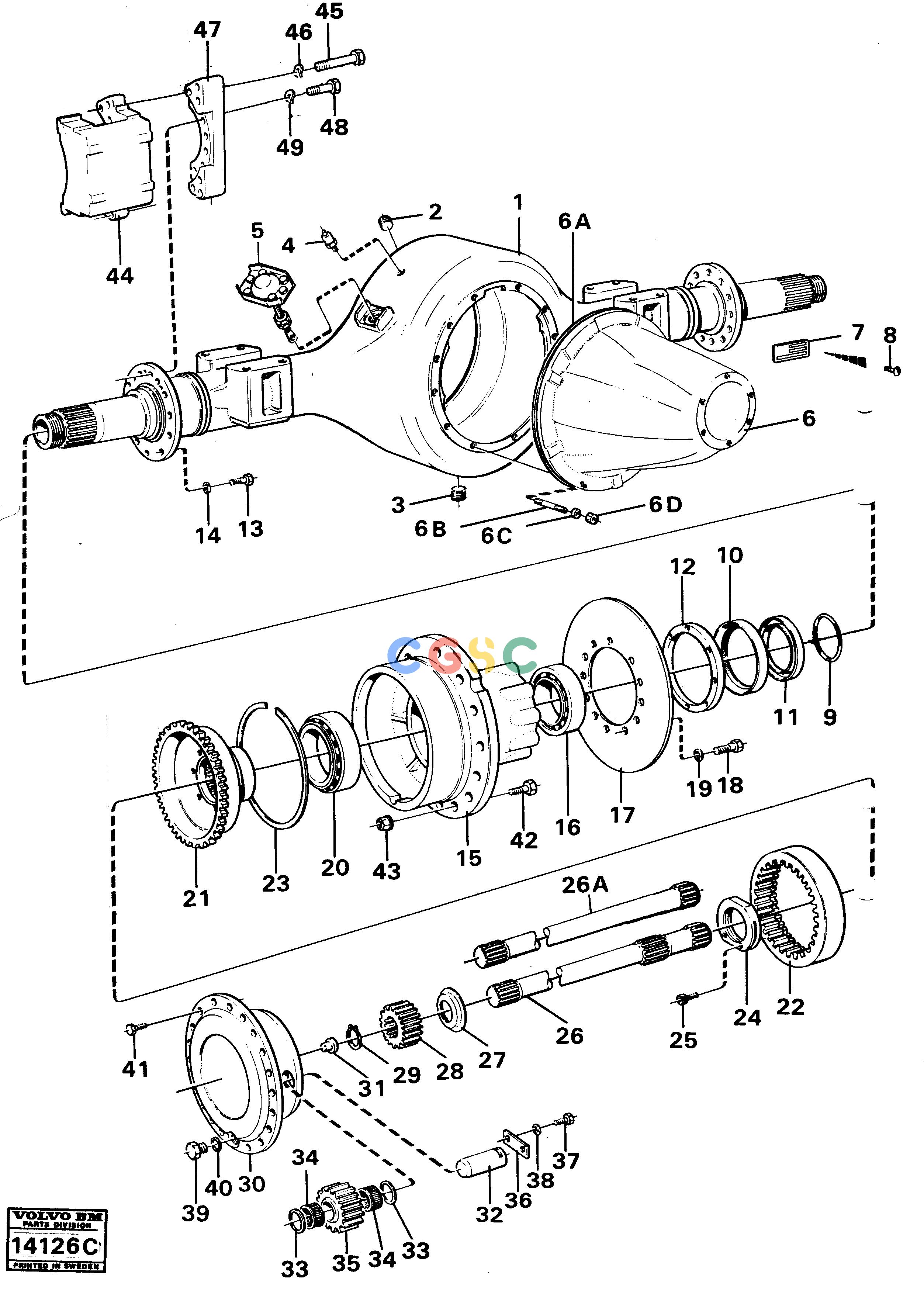 沃尔沃零件查询4400 Drive axle, front prod no 235154400 NoneNone23515Autodata Volvo online