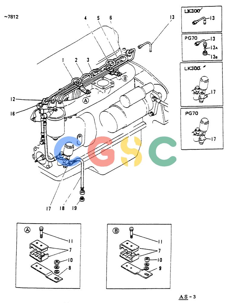 神钢零件查询(65R5P) - MITSUBISHI DIESEL ENGINE - LK300A WHEEL LOADER (1/06-12/06) (07-005[02]) - FUEL SYSTEM Kobelco