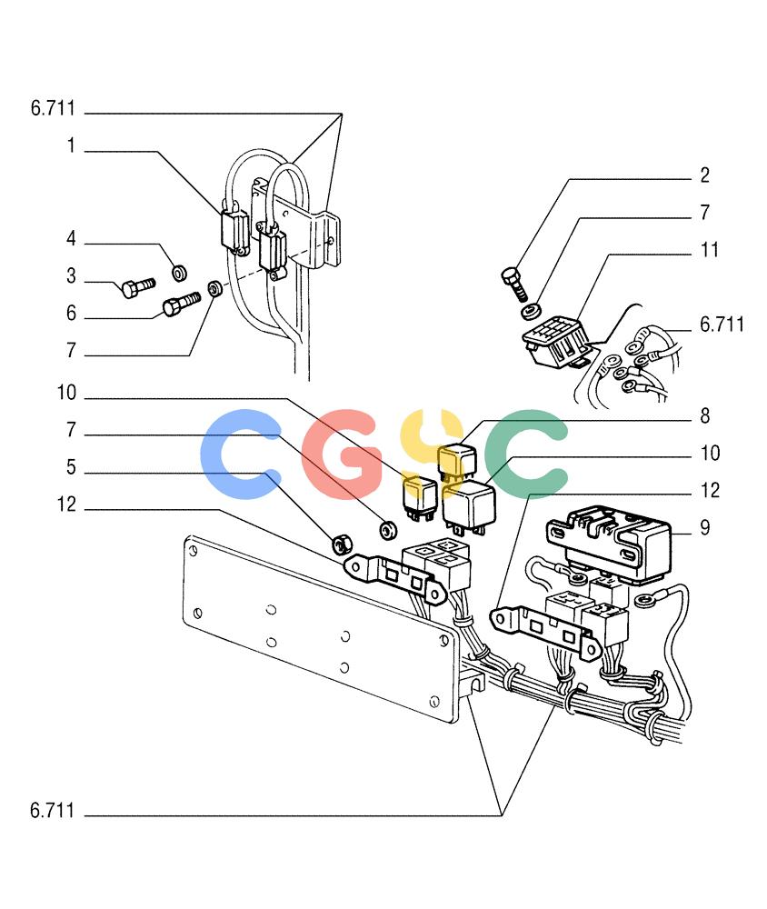 纽荷兰零件查询(FD255) - CRAWLER DOZER (N.A. VERSION) (7/95-) (6.712[02]) - ELECTRIC COMPONENTS New Holland Constructuion