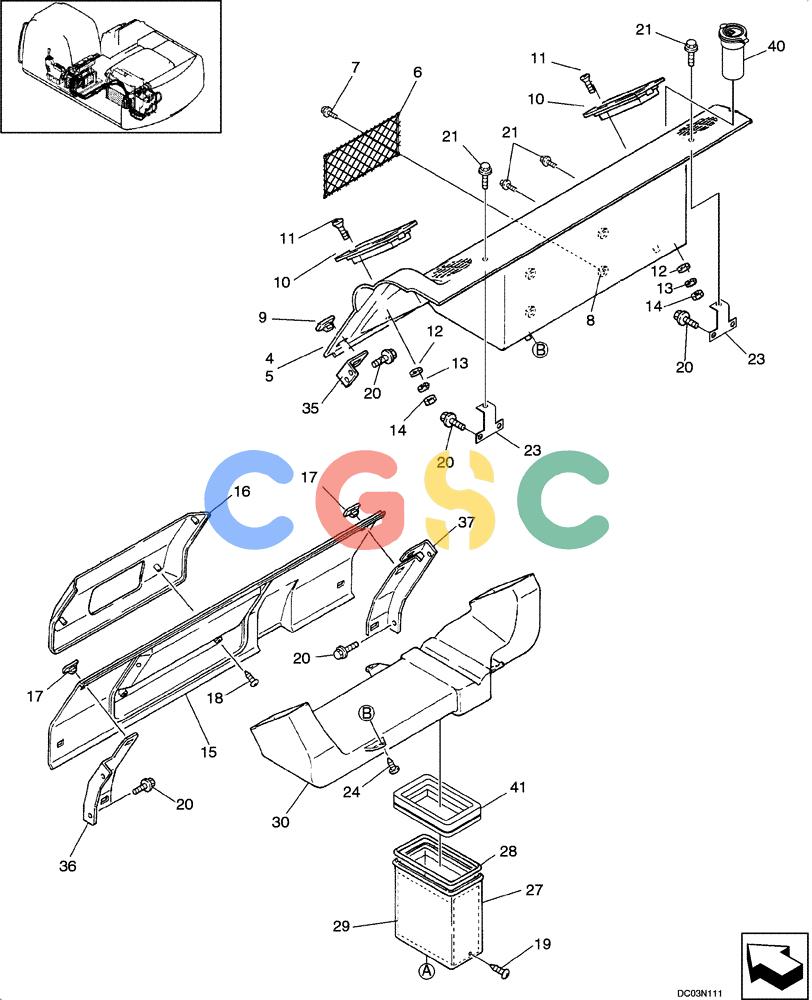 纽荷兰零件查询(EH160) - CRAWLER EXCAVATOR (9/03-) (09 -31[00]) - AIR CONDITIONER MOUNTING New Holland Constructuion