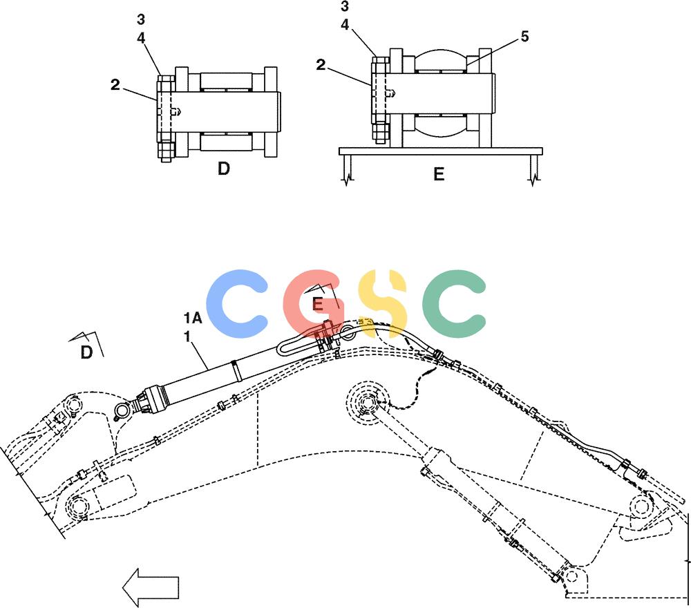 纽荷兰零件查询(E805) - CRAWLER EXCAVATOR (1/05-) (09-101-05[01]) - DIPPER CYLINDER MOUNTING New Holland Constructuion