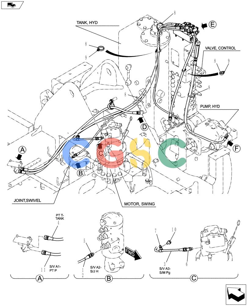 纽荷兰零件查询(E70BSR) - COMPACT CRAWLER EXCAVATOR ASN YT06-18001 (01-029[01]) - CONTROL LINES, VALVE New Holland Constructuion