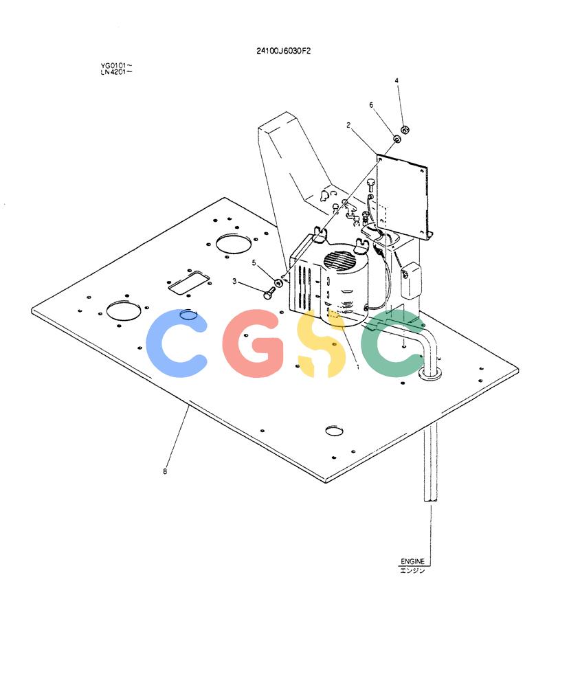 神钢零件查询(K907CLC) - EXCAVATOR BTW YG0101 - YG0500 (1/85-12/03) (10-002) - HEATER ASSY Kobelco