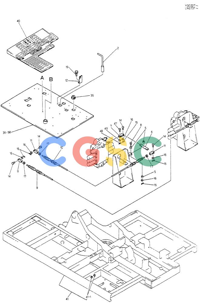 神钢零件查询(K907CLC) - EXCAVATOR BTW YG0101 - YG0500 (1/85-12/03) (03-013[02]) - CONTROL ASSY Kobelco