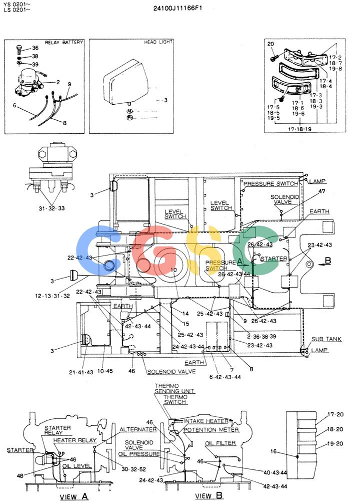 神钢零件查询(K916LC) - MARK II EXCAVTOR ASN YS0201 (1/89-12/03) (05-017) - WIRING ASSY, ELECTRICAL Kobelco