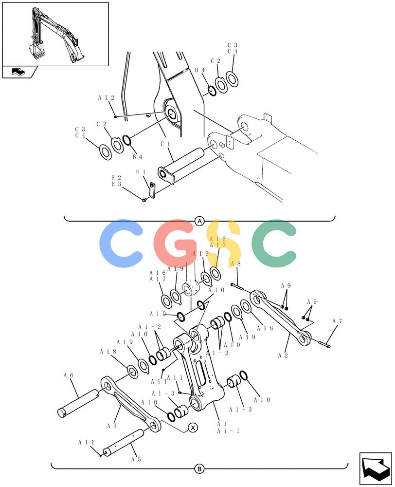 纽荷兰零件查询(E235BSR) - CRAWLER EXCAVATOR (5/07-) (2.009[02]) - DIPPER STICK (3,33M) - NIBBLER & BREAKER New Holland Constructuion