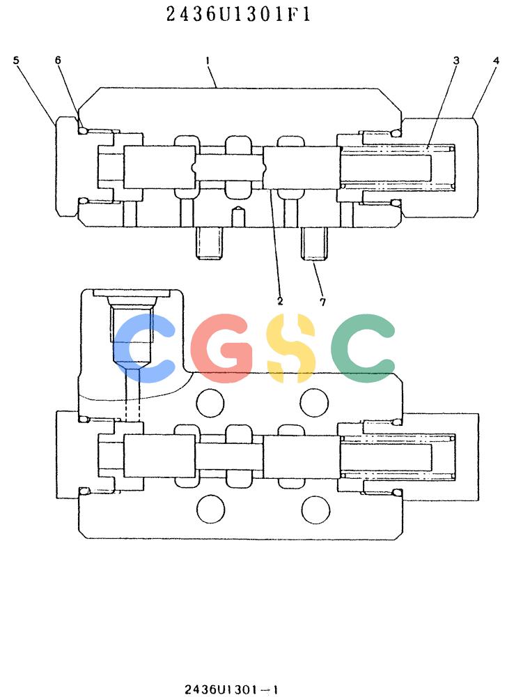神钢零件查询(K907LC) - MARK II EXCAVATOR BTW YQ0101 - YQ0564 (1/87-12/03) (11-017) - VALVE ASSY, PILOT 2436U1301F1 Kobelco