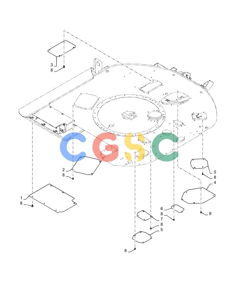 神钢零件查询(ED160 BLADE) - HYDRAULIC EXCAVATOR - ASN LH02-01501 (9/12-12/13) (39.101.AC[04]) - COVER ASSY, UPPER Kobelco