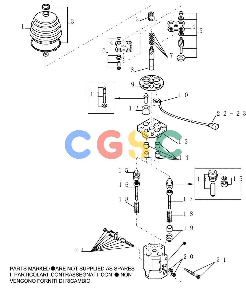 纽荷兰零件查询(DC180PS) - CRAWLER DOZER (11/00-) (3.437[03]) - MANIPULATOR - CONTROL VALVE LINKAGE - COMPONENTS New Holland Constructuion