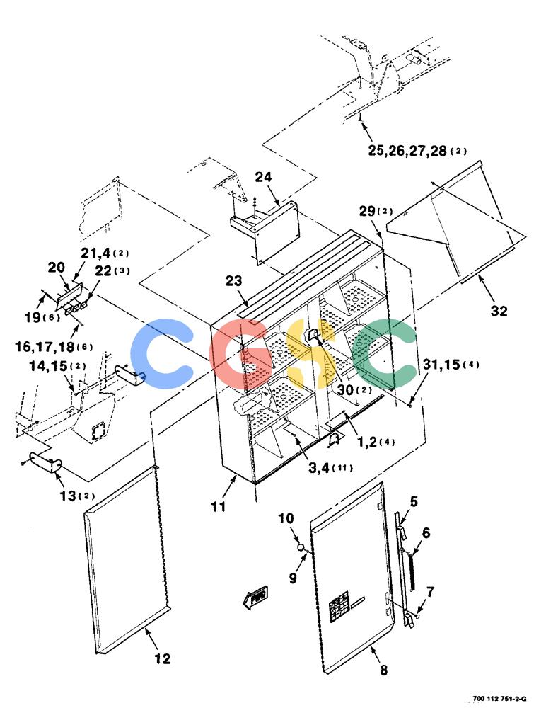 凯斯零件查询(8590) - CASE IH LARGE (4 X 4) RECTANGULAR BALER (NORTH AMERICA) (1/98-12/00) (07-16) - TWINE BOX AND MOUNTING ASSEMBLIES, LEFT Case Agriculture