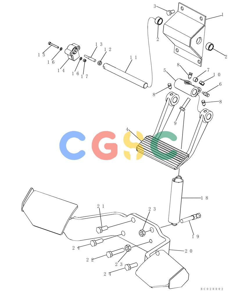 纽荷兰零件查询(DC85) - CRAWLER DOZER (8/04-) (07-01) - BRAKES - PEDALS AND LINKAGE New Holland Constructuion