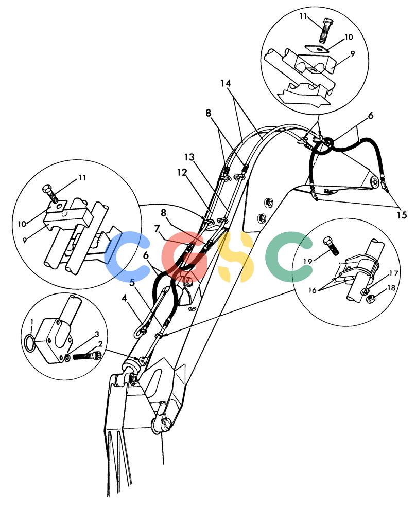 纽荷兰零件查询(H48) - RICHIER EXCAVATOR (1/74-12/84) (05G01) - DIPSTICK HYDRAULIC CIRCUIT ON EQUIPMENT New Holland Constructuion