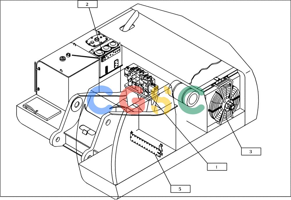 纽荷兰零件查询(EC350) - CRAWLER EXCAVATOR (2/00-) (20.030[001]) - HYDRAULIC SYSTEM UPPER CARRIAGE (S/N 735003-735032) New Holland Constructuion