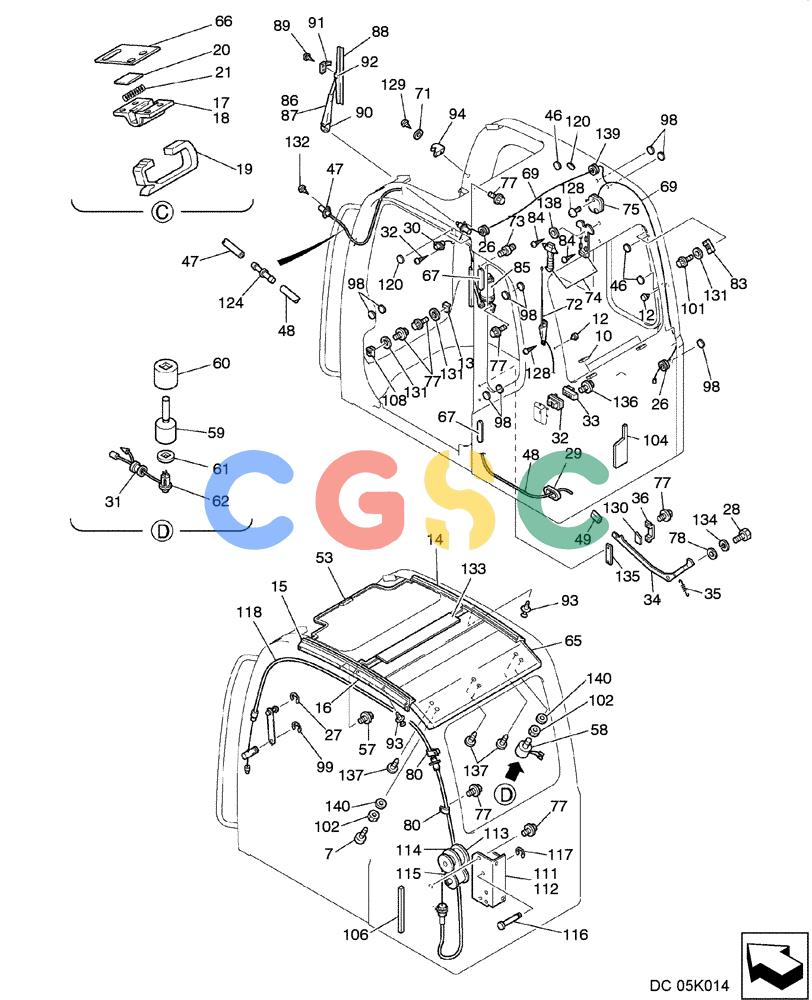 纽荷兰零件查询(E215) - CRAWLER EXCAVATOR (NA) - ASN N6DA21215 (1/06-) (09 -17[00]) - CAB ASSY New Holland Constructuion