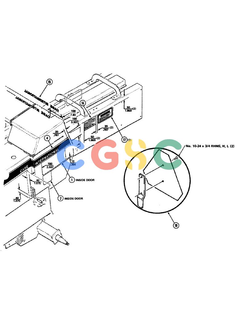 凯斯零件查询(8550) - CASE IH RECTANGULAR BALER (1/88-12/93) (64A) - DECAL LOCATION DIAGRAM Case Agriculture