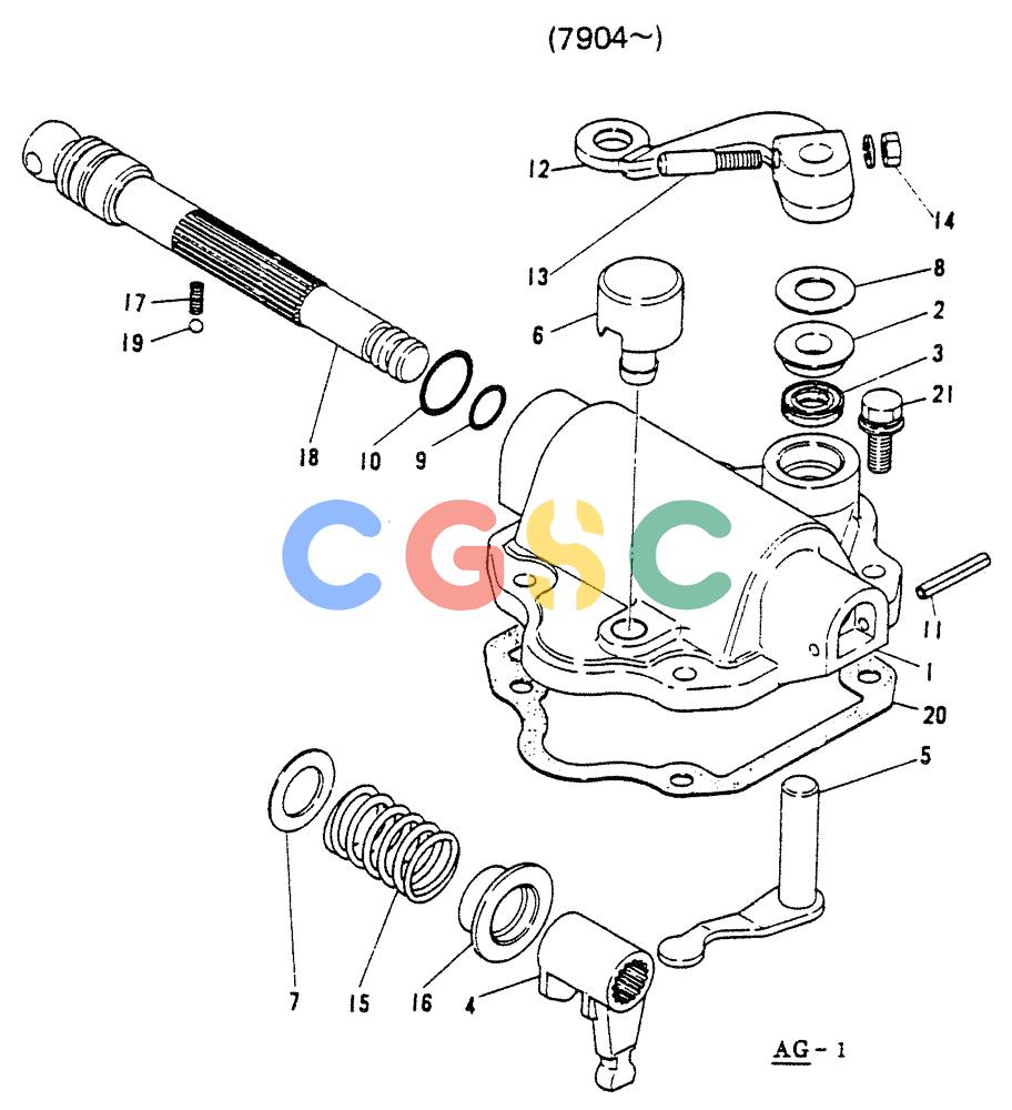 神钢零件查询(65R5P) - MITSUBISHI DIESEL ENGINE - LK300A WHEEL LOADER (1/06-12/06) (14-013) - TRANSMISSION GEAR SHIFTER UPPER (7904-) Kobelco