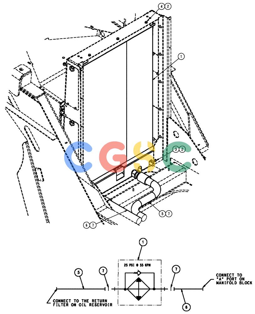 凯斯零件查询(FLX3510) - FLOATER (8/04-8/06) (06-003) - HYDRAULIC COOLER GROUP Case Agriculture