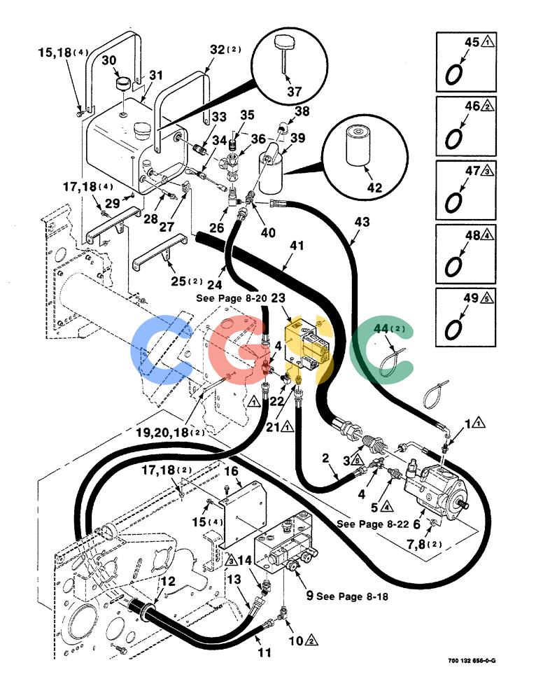 凯斯零件查询(RS561A) - CASE IH ROUND BALER (1/99-12/00) (8-016) - HYDRAULIC ASSEMBLY Case Agriculture