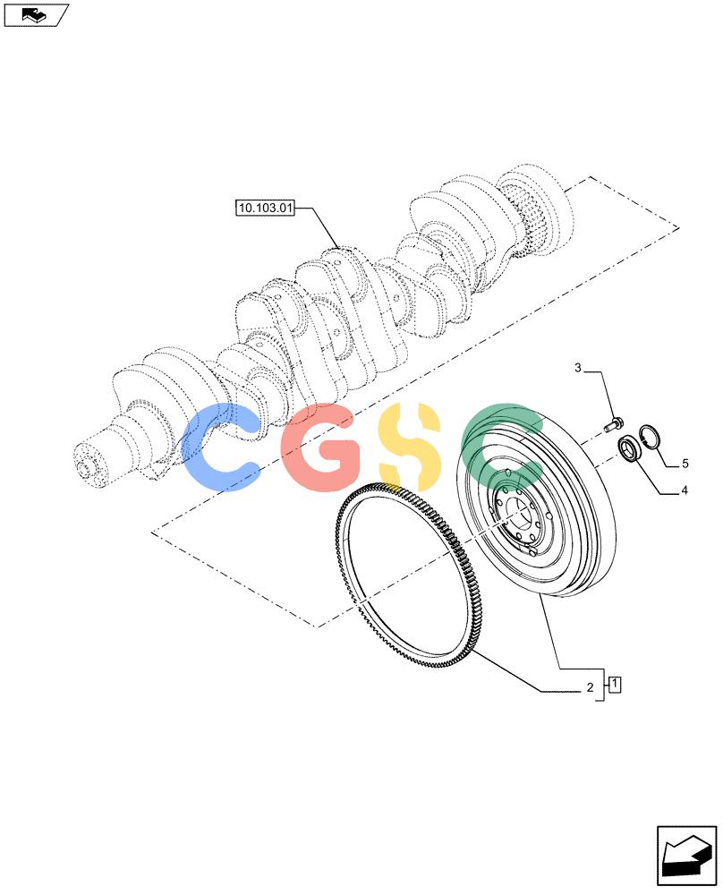 神钢零件查询(F4HFE613T A004) - ENGINE 504384900 - 84232924 (3/11-) (10.103.02) - FLYWHEEL - ENGINE (5801425426) Kobelco