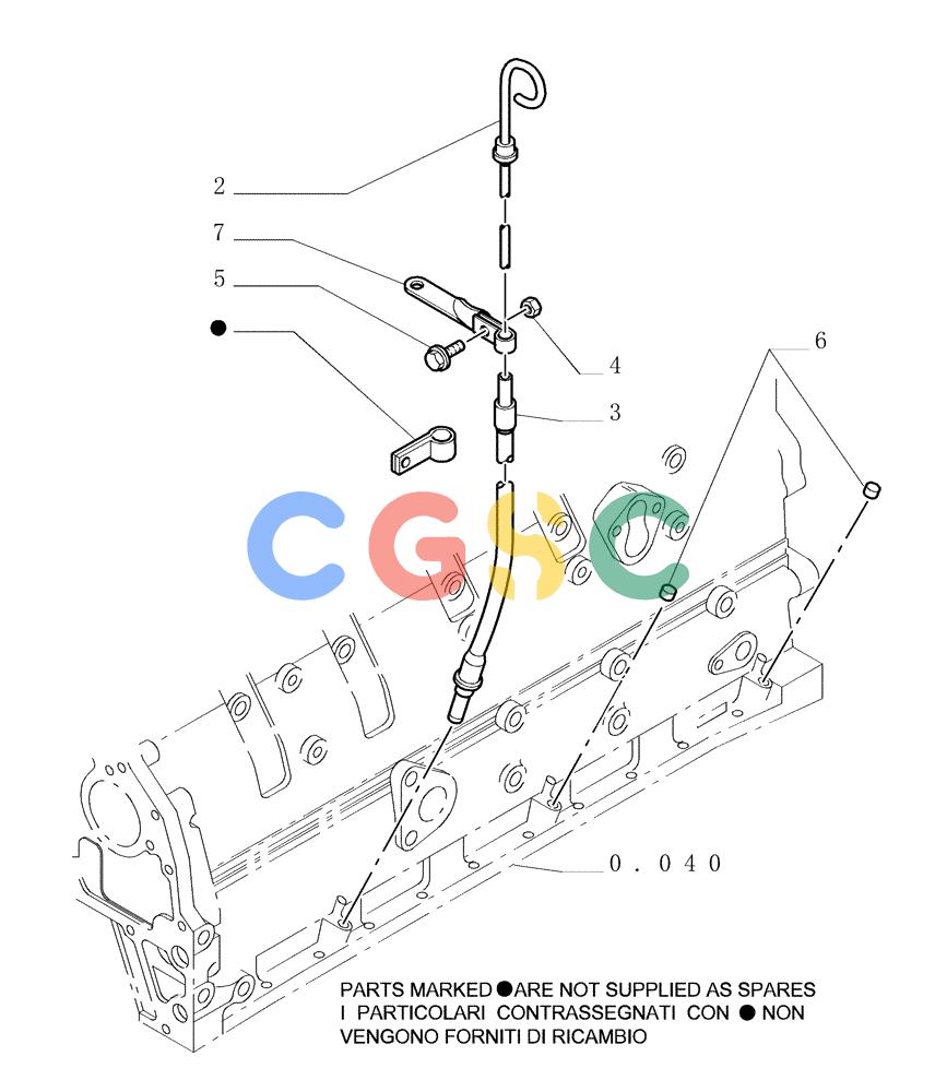 纽荷兰零件查询(DC150PS) - CRAWLER DOZER (0.270[01]) - ENGINE OIL DIPSTICK New Holland Constructuion