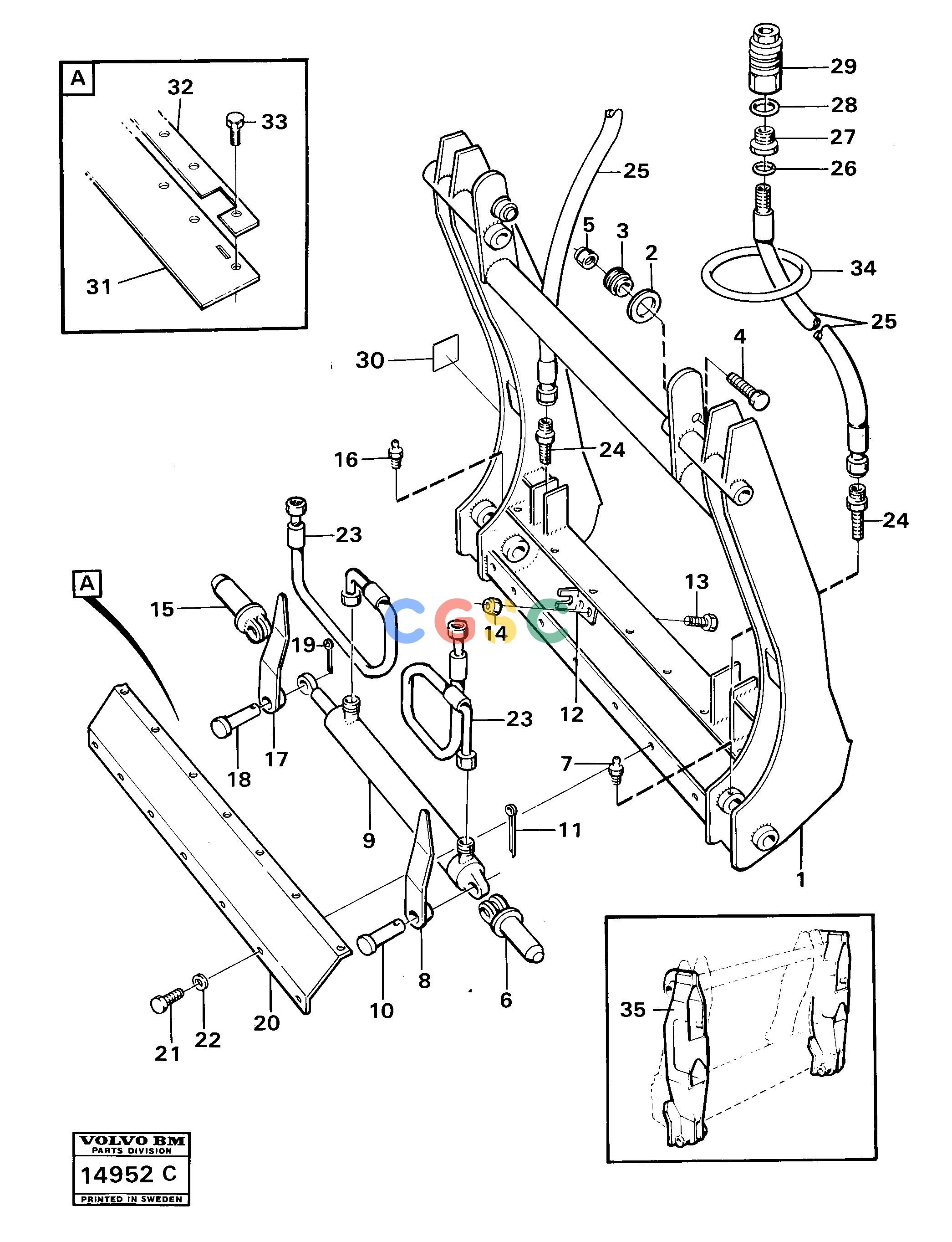 沃尔沃零件查询4300 Hydraulic attachment bracket 978294300 NoneNoneNoneAutodata Volvo online