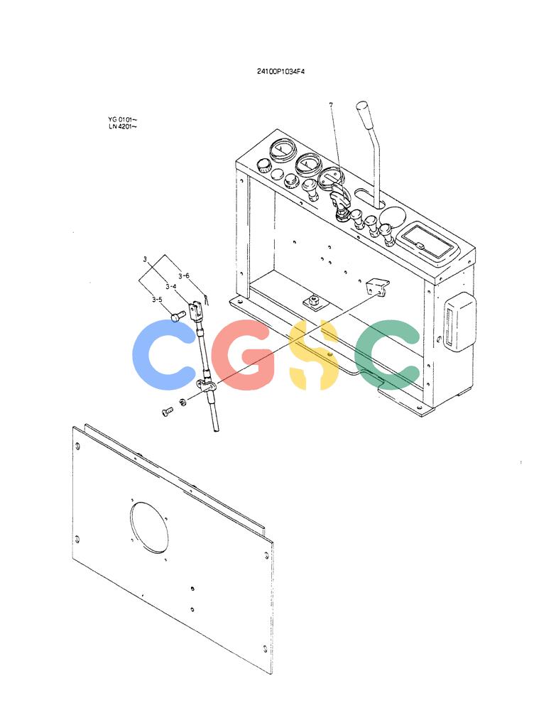 神钢零件查询(K907CLC) - EXCAVATOR BTW YG0101 - YG0500 (1/85-12/03) (10-003) - REWORK.INST PANEL ASSY Kobelco