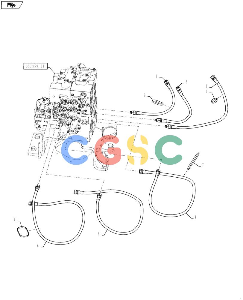 神钢零件查询(ED160 BLADE) - HYDRAULIC EXCAVATOR - ASN LH02-01501 (9/12-12/13) (35.128.AE[02]) - CONTROL VALVE LINE, MULTI Kobelco