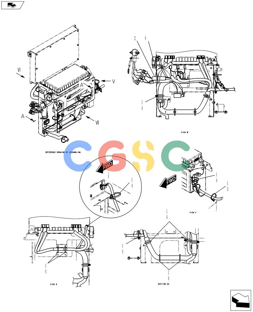 纽荷兰零件查询(E70BSR) - COMPACT CRAWLER EXCAVATOR ASN YT06-18001 (01-086[02]) - HARNESS ASSEMBLY, UPPER (FLOOR) New Holland Constructuion