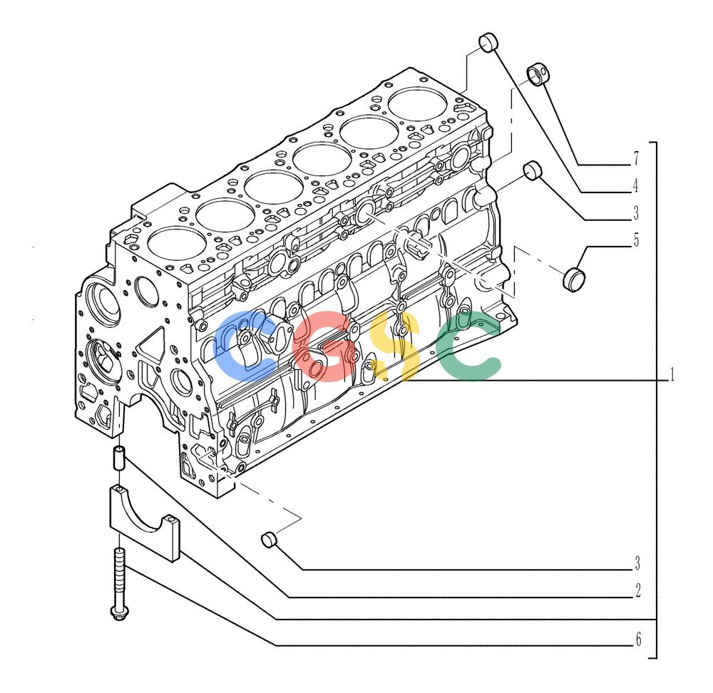 纽荷兰零件查询(E215B) - CRAWLER EXCAVATOR - TIER 3 (ROPS CAB) ASN NBDA21800 (6/13-) (08-002[01]) - CRANKCASE New Holland Constructuion