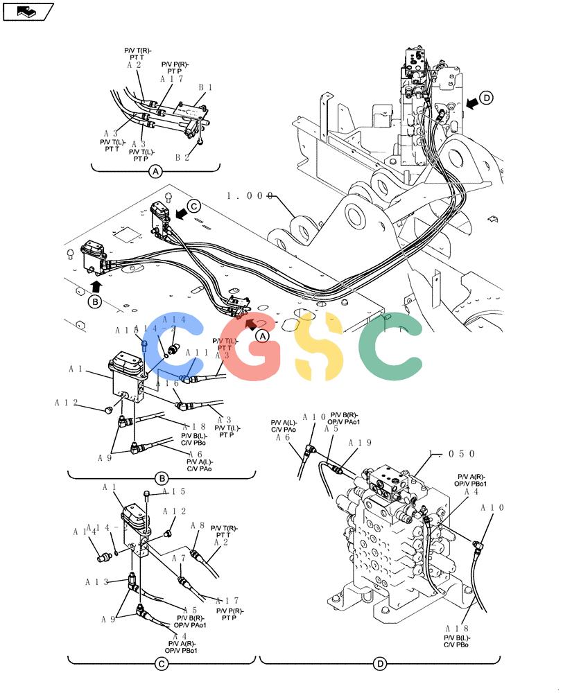 纽荷兰零件查询(E235BSR) - CRAWLER EXCAVATOR (5/07-) (1.082[13]) - PILOT PIPING - 2-PIECE BOOM New Holland Constructuion