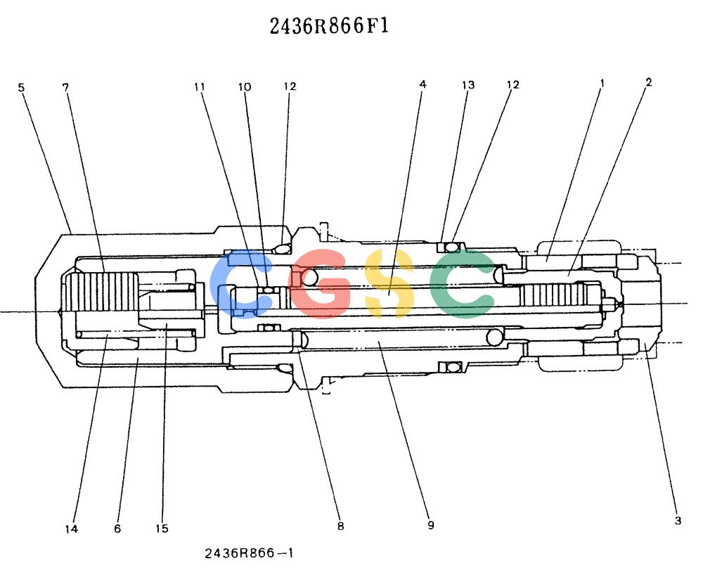 神钢零件查询(K907LC) - MARK II EXCAVATOR BTW YQU0001 - YQU0400 (1/87-12/03) (11-008 ) - VALVE ASSY, OVERLOAD RELIEF Kobelco