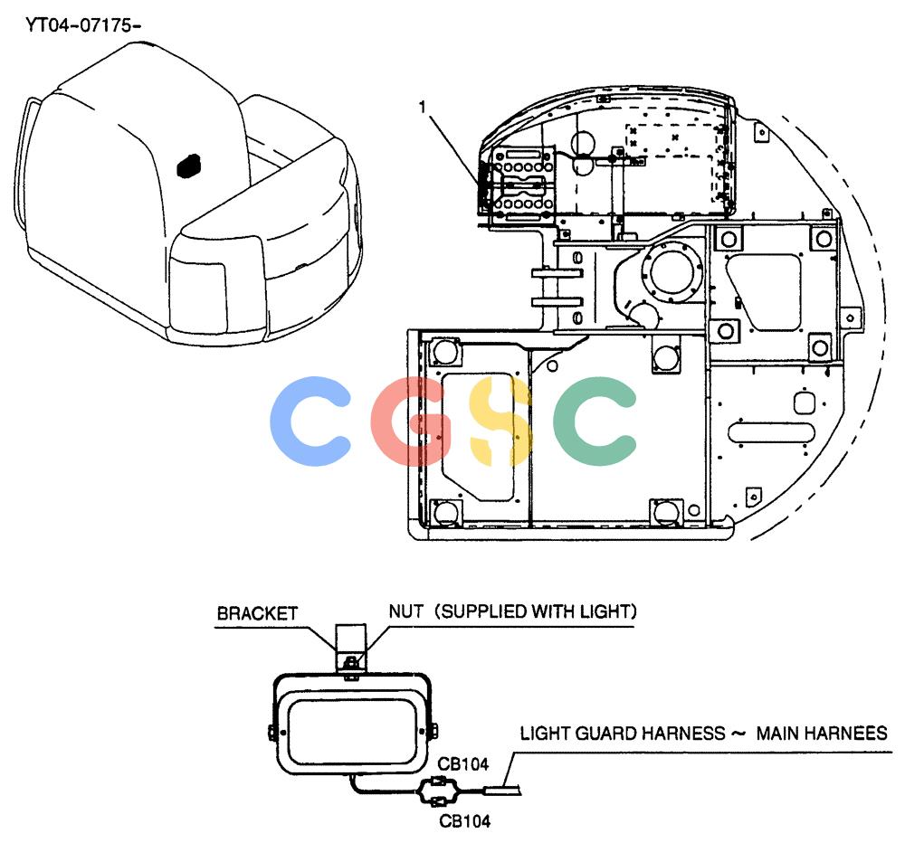 纽荷兰零件查询(E70SR) - MIDI CRAWLER EXCAVATOR ASN YT04-07175 (01-062) - LIGHT INSTAL, UPP New Holland Constructuion