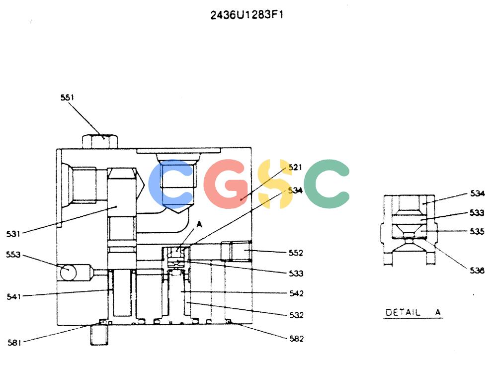 神钢零件查询(MD200C) - EXCAVATOR BTW YQU0701 - YQU2000 (1/80-12/06) (13-004) - VALVE ASSY. REDUCTION Kobelco