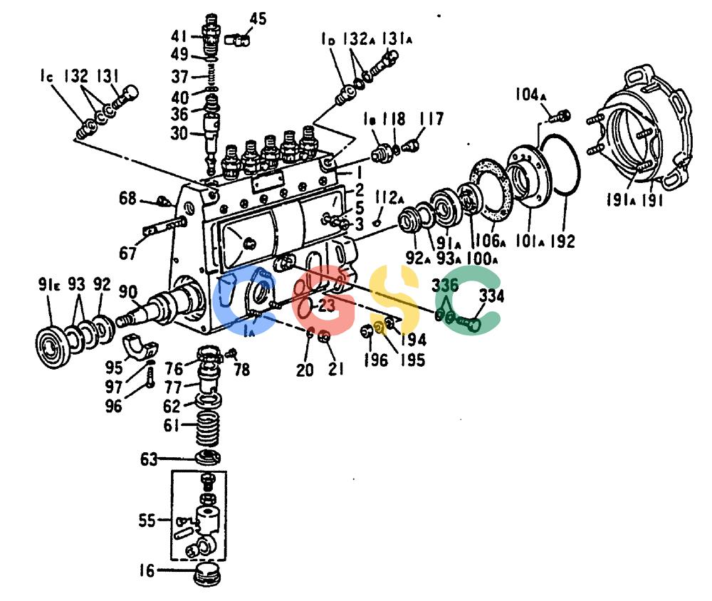 神钢零件查询(MD240C) - EXCAVATOR BTW LLU0301 - LLU0600 (1/80-12/06) (17-034) - INJECTION PUMP (INNER PARTS) - 040-131C Kobelco