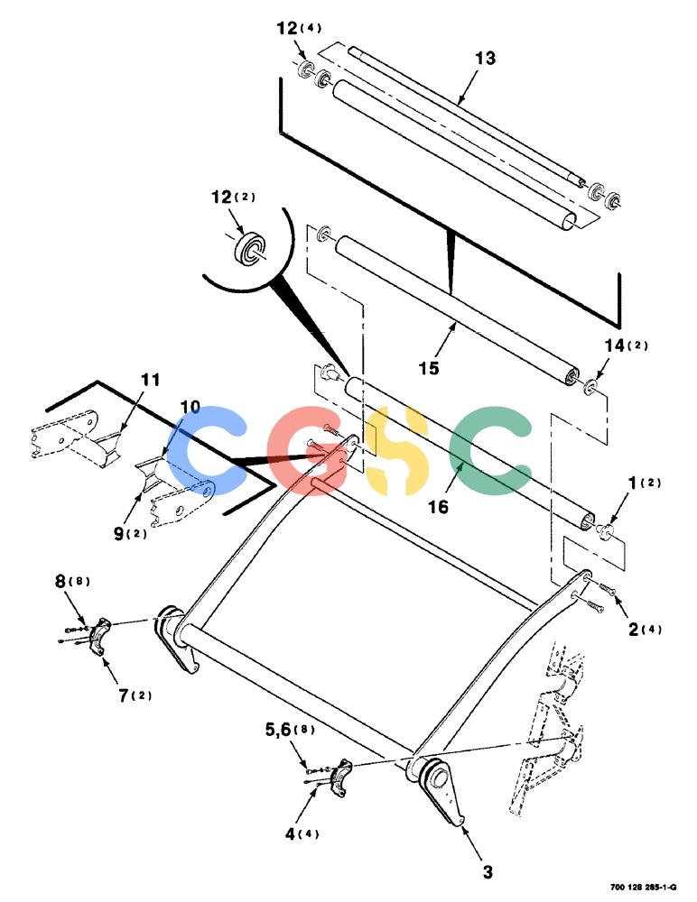 凯斯零件查询(8465) - CASE IH AUTO ROUND BALER (1/91-12/97) (6-26) - BALE TENSION ROLLER ASSEMBLY, SERIAL NUMBER CFH0077001 THROUGH CFH0078354 Case Agriculture