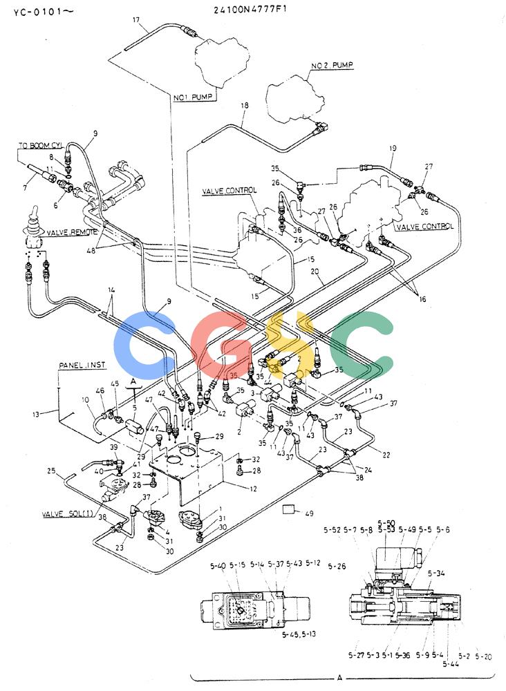 神钢零件查询(MD300LC) - EXCAVATOR BTW YC0101 - YC0300 (1/80-12/06) (03-003) - CONTROL ASSY Kobelco