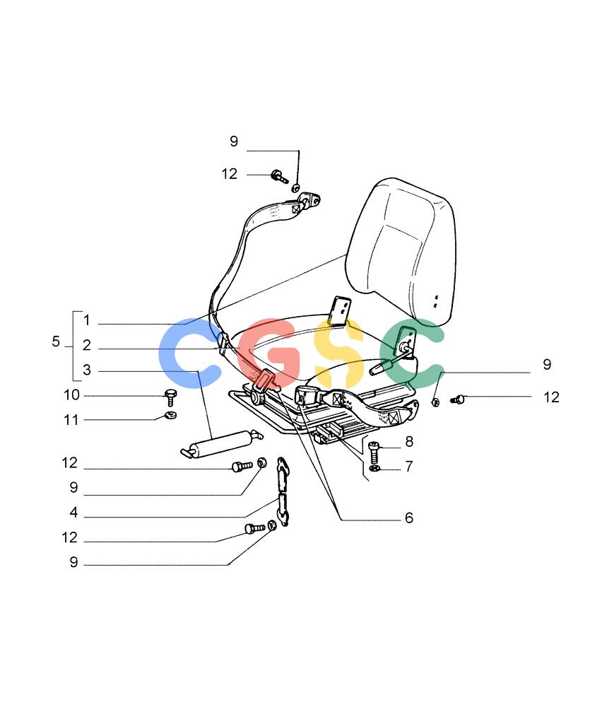 纽荷兰零件查询(FL175) - CRAWLER LOADER (N.A. VERSION) (6/92-) (5.667[01]) - SUSPENSION SEAT New Holland Constructuion